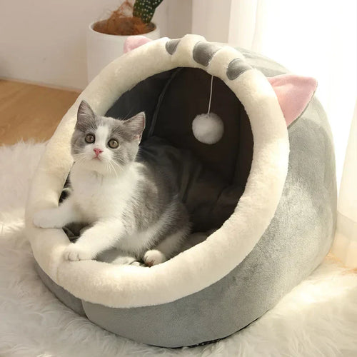 Cozy Foldable Cat Bed Cave