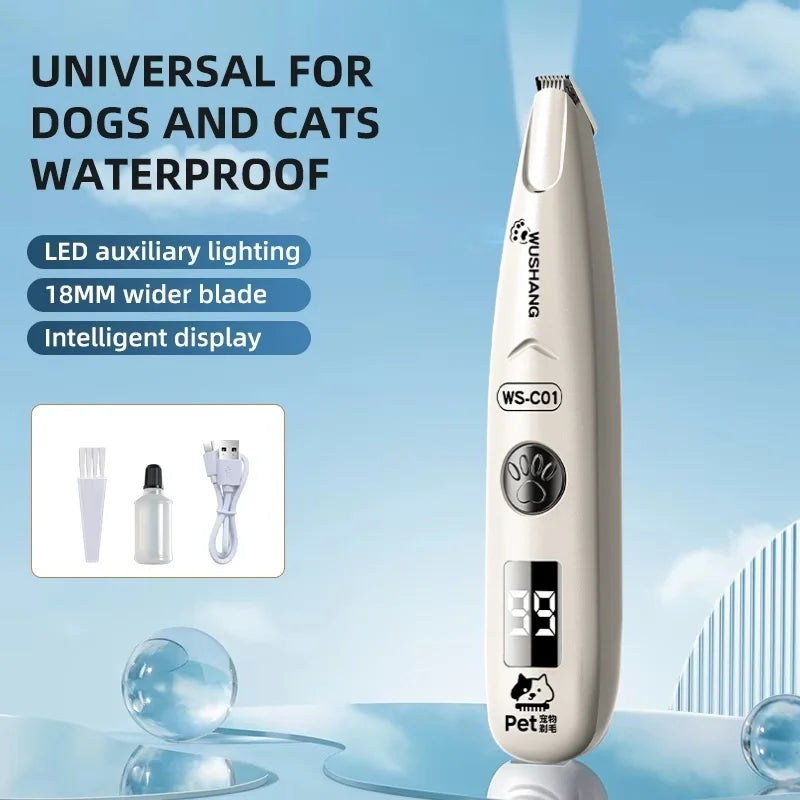 LED Waterproof Pet Groomer Trimmer